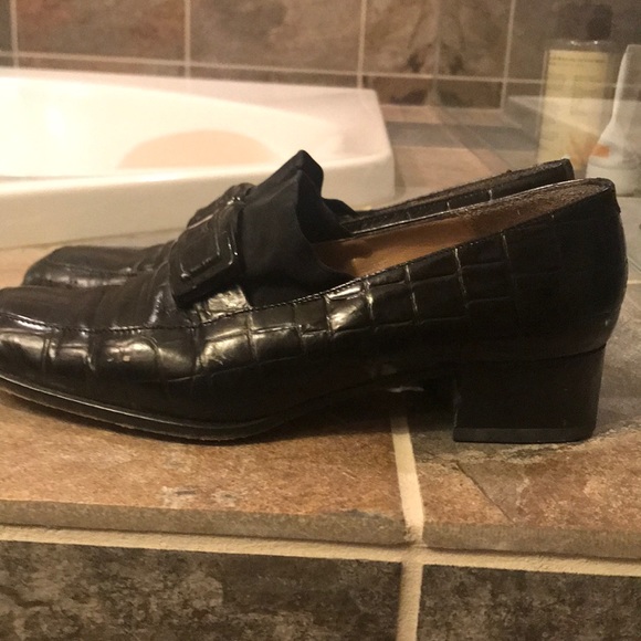 Made in Italy Di Verona black leather size 7 - Picture 2 of 2